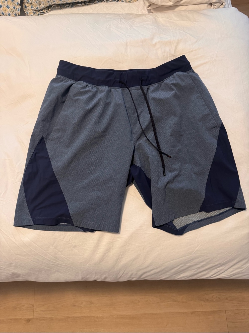 lululemon athletica Heathered Navy and Dark Navy Athletic Shorts